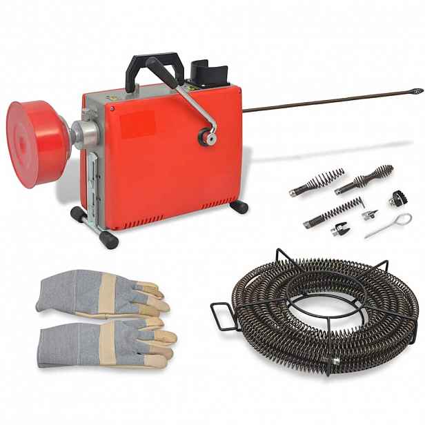 vidaXL Stroj na čištění odpadů 250 W 15 m x 16 mm 4,5 m x 9,5 mm