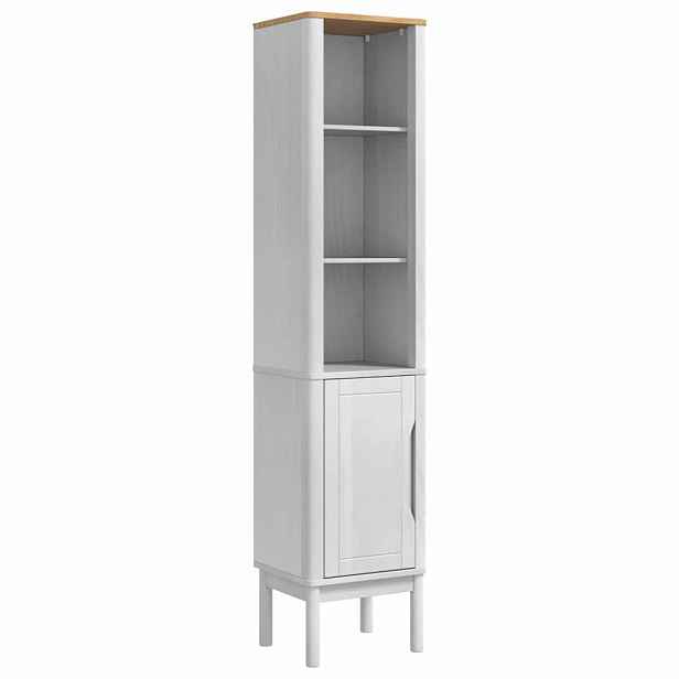 vidaXL Vysoká koupelnová skříň FLORO Bílá 35 x 30 x 160 cm