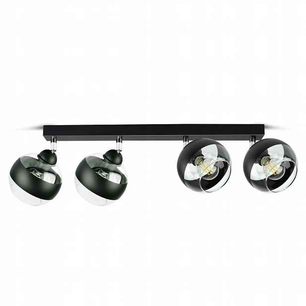 Závěsná stropní lampa Lustr Černá Skleněné Koule Black Belt BG4 Led E27