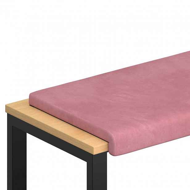 vidaXL Polštář na lavici Samet Růžová Hloubka 35 cm
