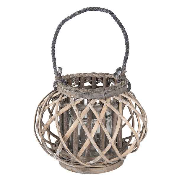 Dřevěná lucerna Brisa vel. S - Ø 28*20 cm Clayre & Eef