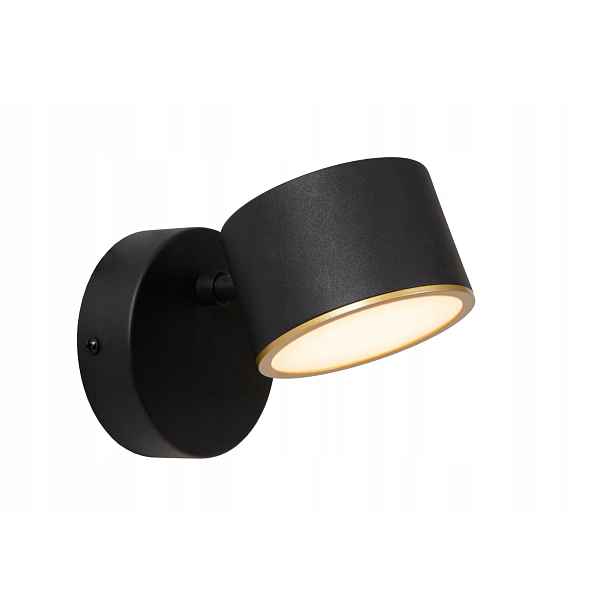 Lucide Gian nástěnný reflektor černý Led 9W 2700K dotyk