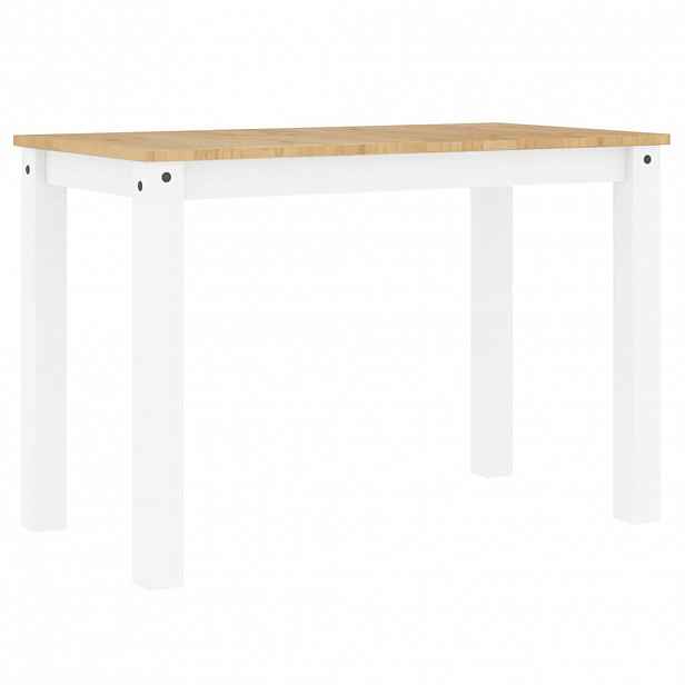 vidaXL Jídelní stůl Panama bílý 112 x 60 x 75 cm masivní borové dřevo