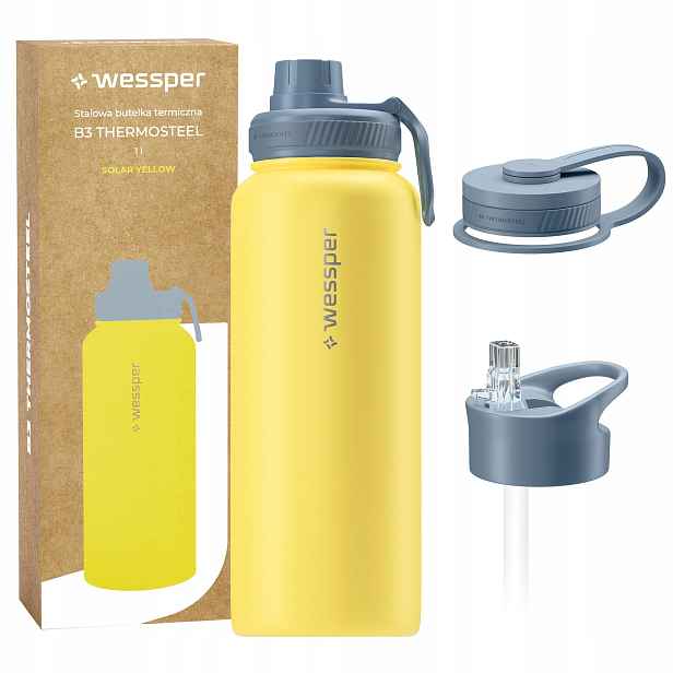 Wessper B3 Thermosteel termoláhev na nápoje ocelová termoska Velká 1 l