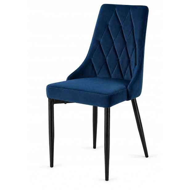 Čalouněná židle Sofia Blue Velvet Smoke Lugano