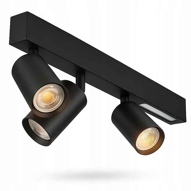 Stropní Svítidlo Halogenové svítidlo Spotová lišta na omítku 3X GU10 9W Led
