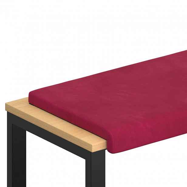 vidaXL Polštář na lavici Samet Víno Červené Hloubka 35 cm