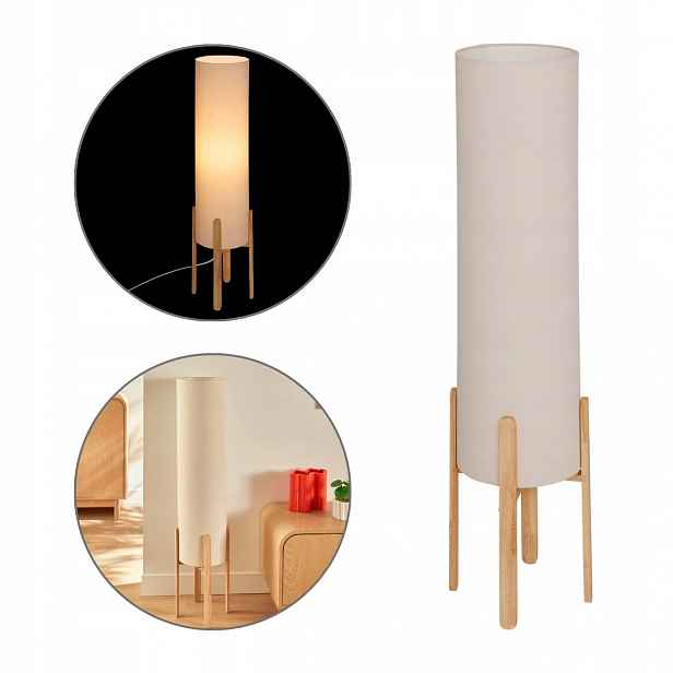 Stojací Podlahová Lampa Do Obývacího Pokoje, Ložnice, Béžová, Výška 107 CM