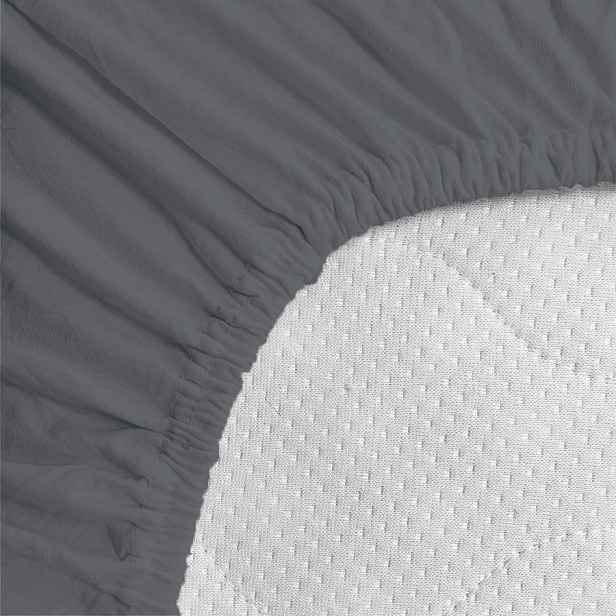 TEMU Prostěradlo Jersey Standard 90x200 cm tmavě šedá