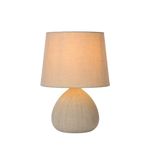 Béžová stolní lampa Ramzi klasická do kanceláře a obývacího pokoje Lucide