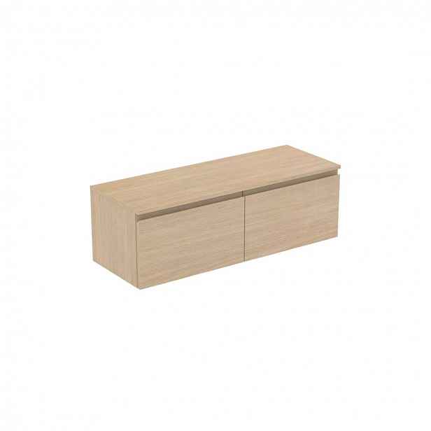 Ideal Standard Finesse - Umyvadlová skříňka, 120x44x39 cm, 2 zásuvky, bílý dub E3425US