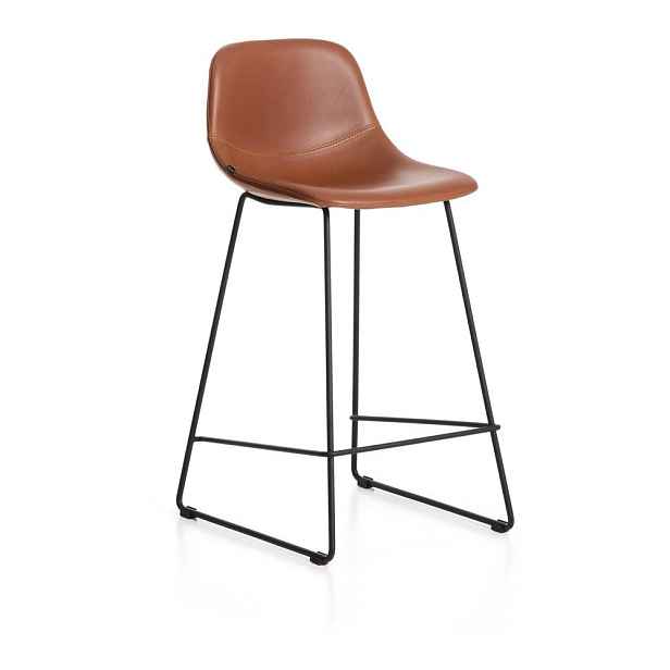 Koňakově hnědá barová židle (výška sedáku 76 cm) Zahara – Kave Home