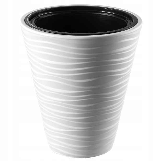 Květináč Květináč 35cm Obal Vložka Do Květináče Plastový Bílý