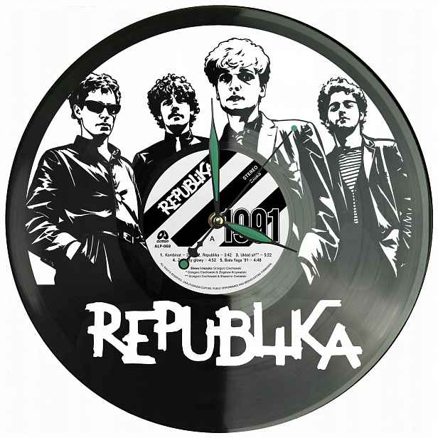 Republika Dárek Originální dekorace do domu Hodiny z vinylové desky