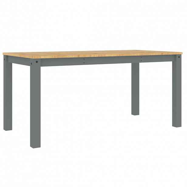 vidaXL Jídelní stůl Panama šedý 160 x 80 x 75 cm masivní borové dřevo