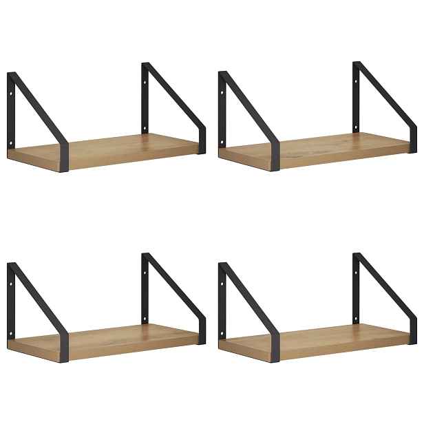 vidaXL Nástěnné poličky 4 ks Dub artisan 30 x 16 x 15,5 cm