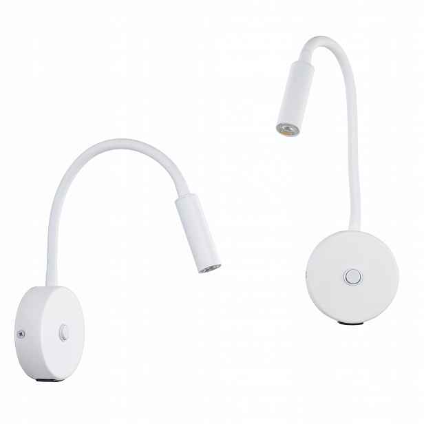 Nástěnné svítidlo bílé s Usb, flexibilní rameno, do ložnice 1*G9 10202 Tk Lighting