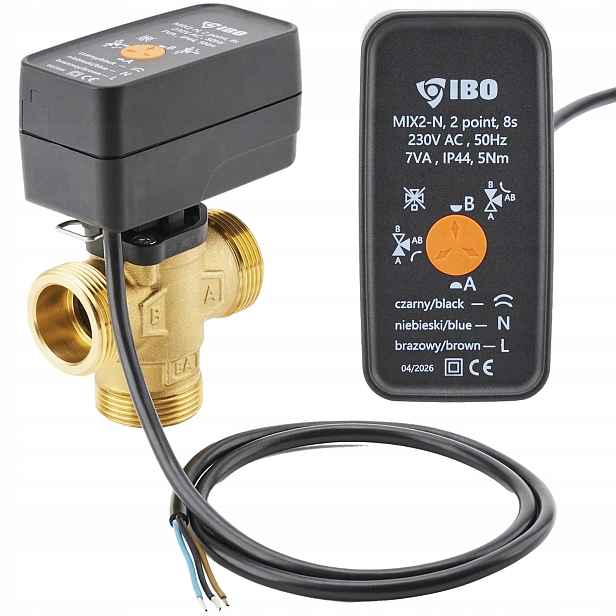 3-CESTNÝ Přepínací Ventil 5/4" S Pohonem DN32 Ibo 12 m³/h