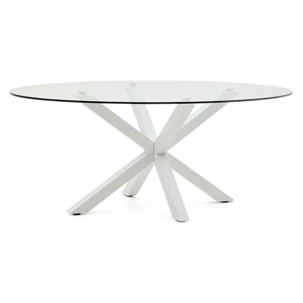 Jídelní stůl se skleněnou deskou 100x200 cm Argo – Kave Home