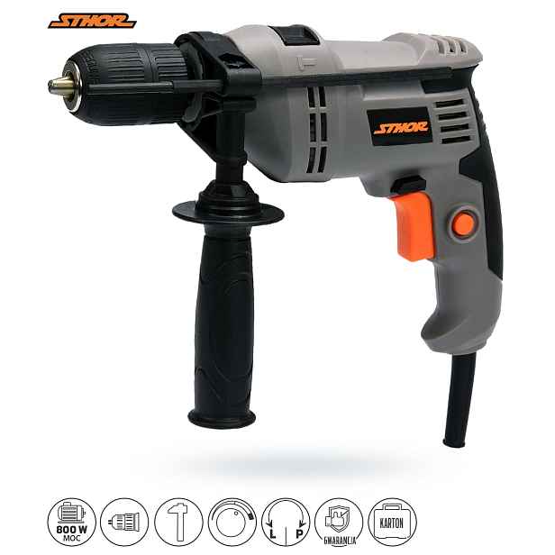 Příklepová vrtačka Sthor 800 W 13 mm 3000 ot/min regulace příklepu