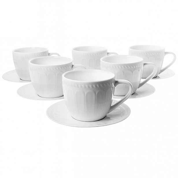Sada 6 Šálků S Podšálkem Twilight 260 ml porcelánový set dárek