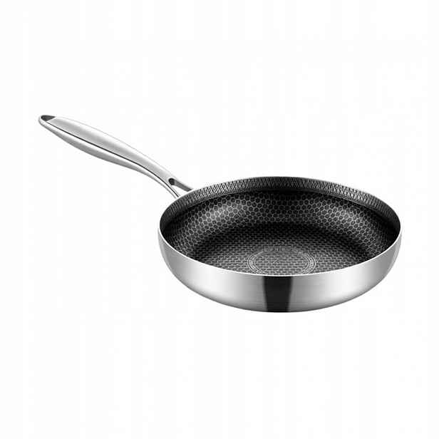 Solidní Pánev S Nepřilnavým Povrchem Medová Plástev Nerezová Ocel 24 cm 2.0 L