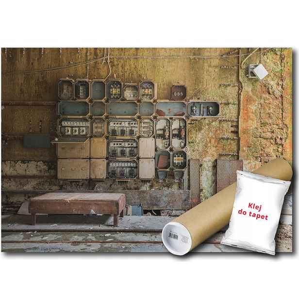 Vinylová Fototapeta Industriální Interiér Urbex Pojistka Proud 152x104