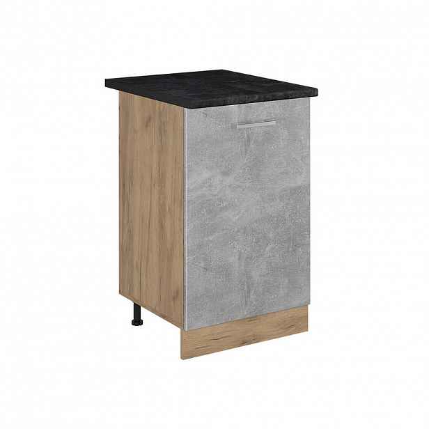 Vicco SPODNÍ SKŘÍŇKA KUCHYŇSKÉ LINKY R-Line, Beton/Zlatý mocný dub, 50 cm pracovná doska antracitová