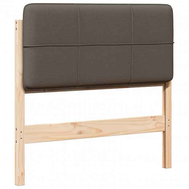 vidaXL Čalouněné čelo postele Hnědá a taupe 90 cm Masivní borové dřevo