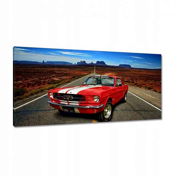 Obrazy 115x55 Červený Ford Mustang Usa
