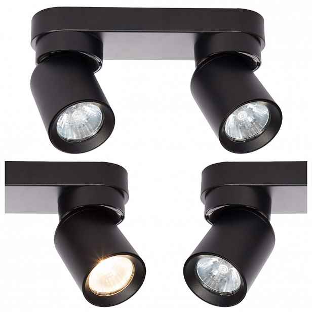 Pointa Stropní Spot 2 Černý 2XGU10 Moderní Elegantní Nástěnný