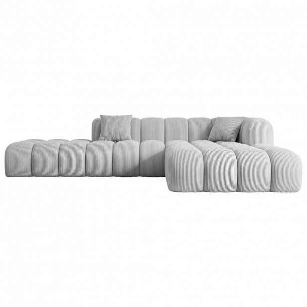 ALTDECOR ROHOVÁ SEDACÍ SOUPRAVA s otomanem vpravo OLEA-L2 – 289 × 176 × 71 cm, šedá