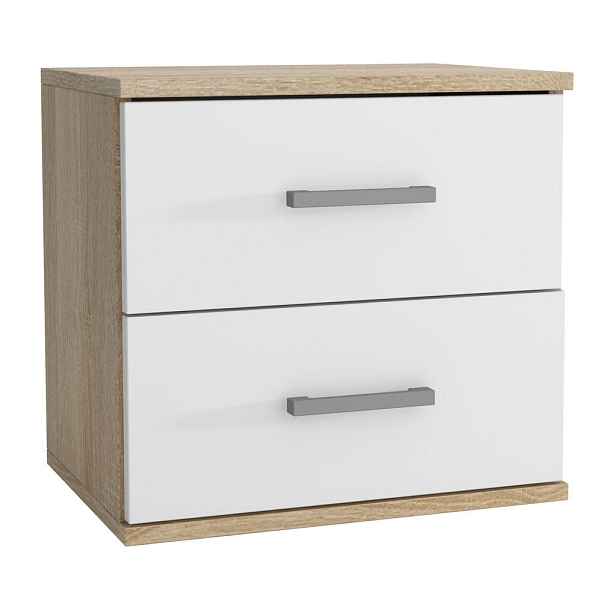 MASSENO NOČNÍ STOLEK NOCTA, 48/50/35 cm, bílý