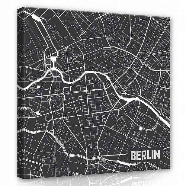 Obraz Na Plátně Canvas 80x80 Berlin Mapa Plán