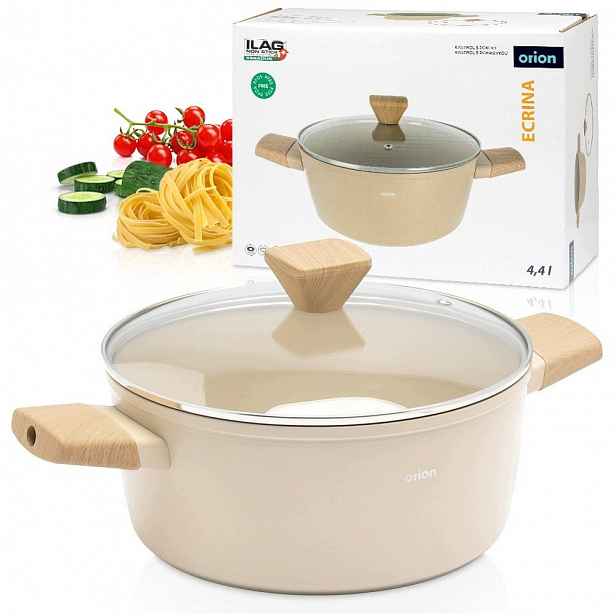Hrnec hrnec s poklicí na vaření dušení Orion Ecrina 24 cm 4,4 l