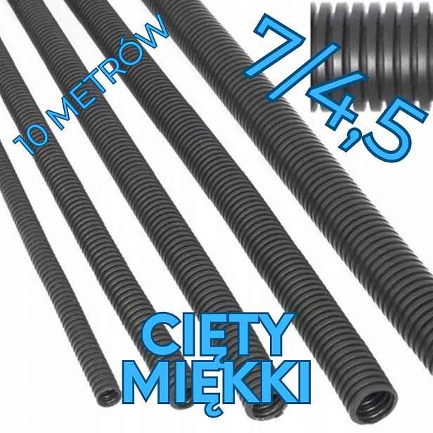 Husí Krk do auta chránič kabelů Měkká Řezaná 7/4,5 mm Vysoká Kvalita – 10 m