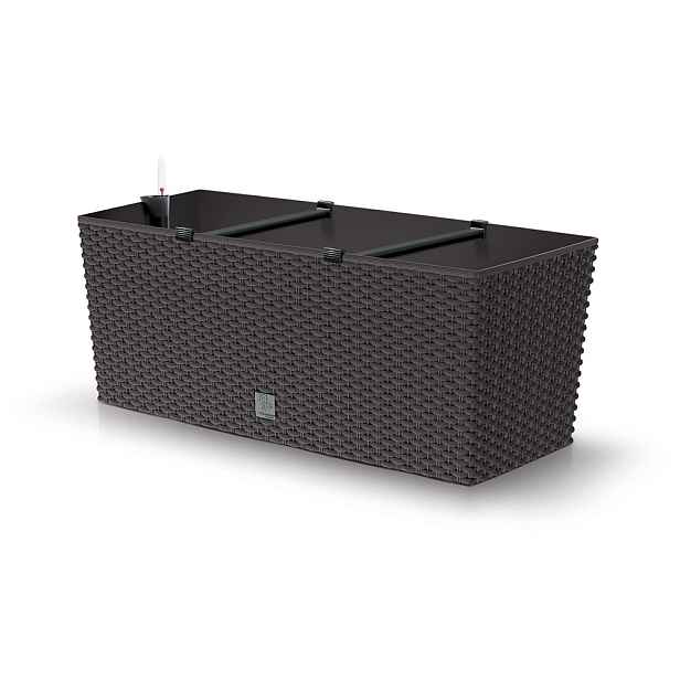 Prosperplast Truhlík RATAN CASE tm. hnědá, varianta 60 cm