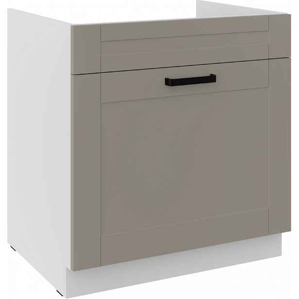 Spodní skříňka pod dřez Luna 80 ZL 1S BB - Premium Box Barva korpusu: Bílá, Barva dvířek: Clay Grey