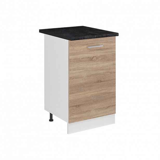 Vicco SPODNÍ SKŘÍŇKA KUCHYŇSKÉ LINKY R-Line, Sonoma/Bílá, 50 cm pracovná doska antracitová