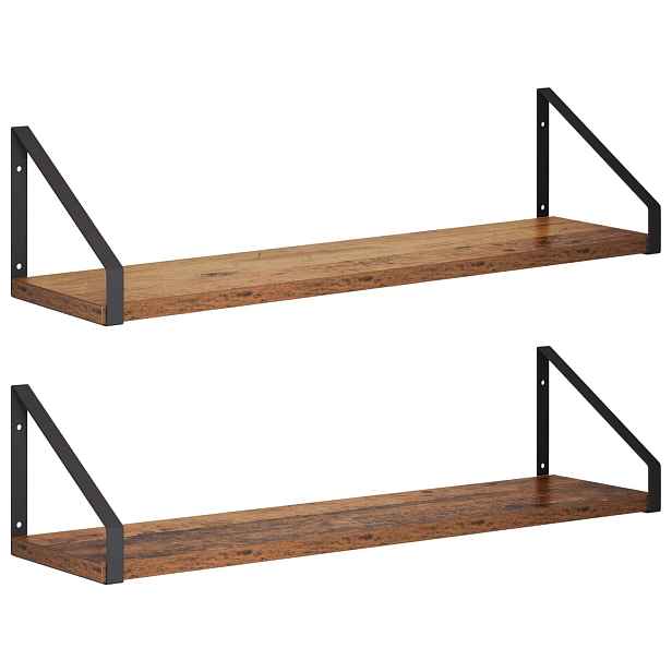 vidaXL Nástěnné poličky 2 ks Staré dřevo 60 x 16 x 15,5 cm