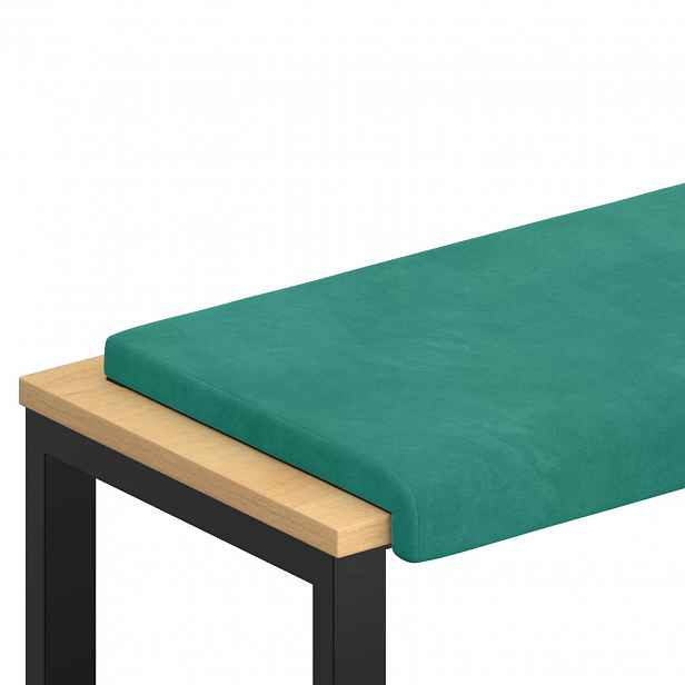 vidaXL Polštář na lavici Samet Tyrkysová Hloubka 35 cm