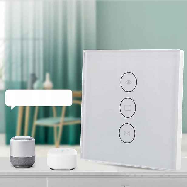 Přepínač Ovladač WiFi Dotykový Skleněný Pro Rolety, Smart Life