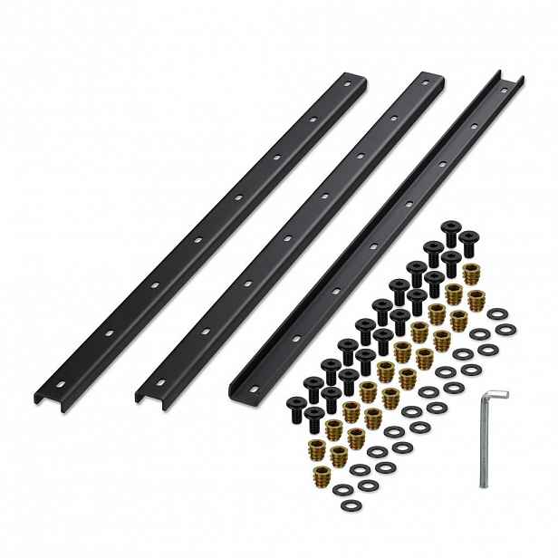 Relaxdays LIŠTA Černá 3ks-Set U-profil 90 cm