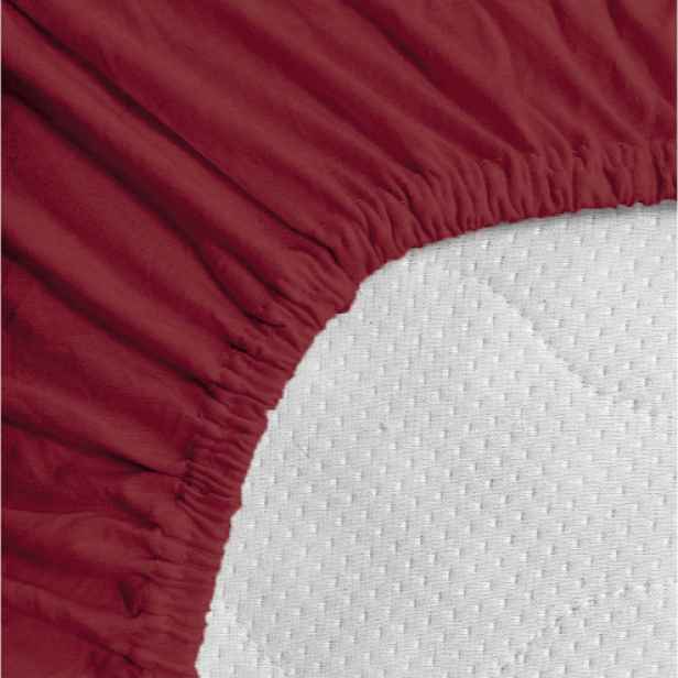 TEMU Prostěradlo Jersey Standard 90x200 cm vínová