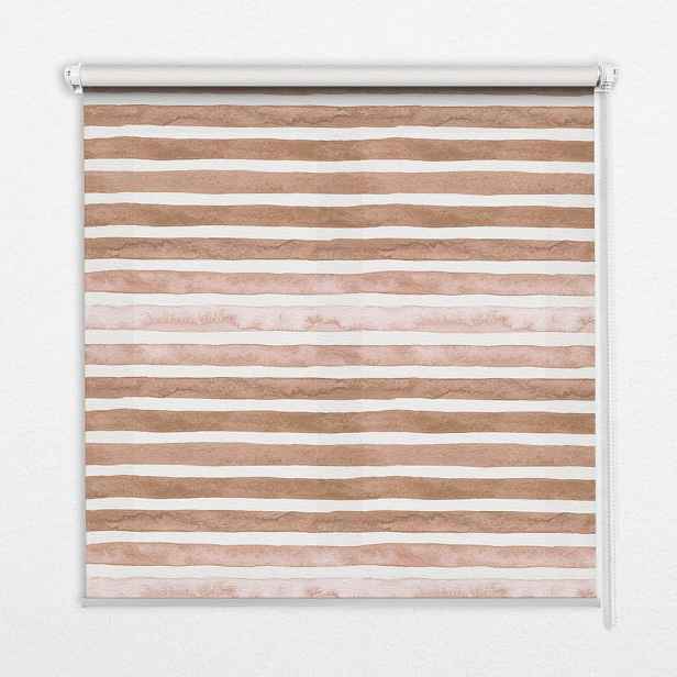 TULUP VNITŘNÍ roleta - okenní roleta - roleta - 70x140 cm - Hnědé malované pruhy