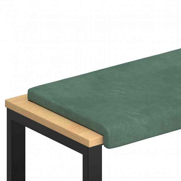 vidaXL Polštář na lavici Samet Mořská zelená Hloubka 35 cm