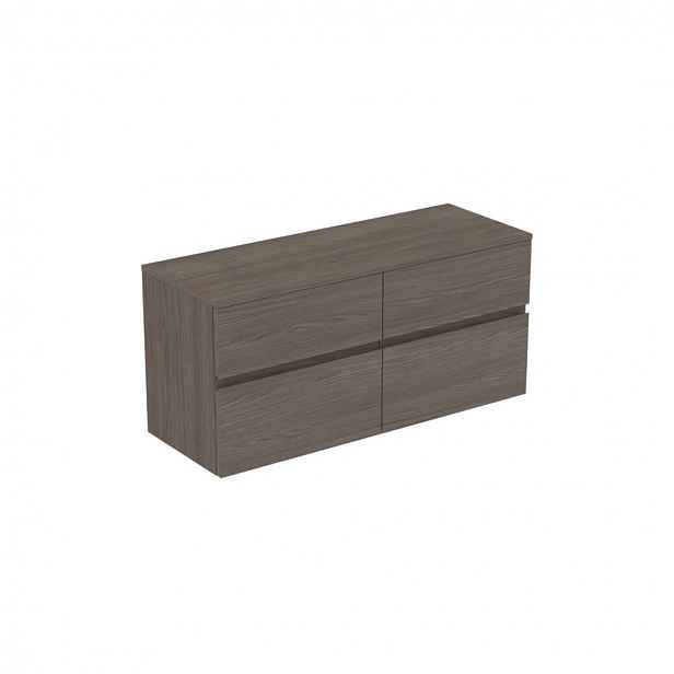 Ideal Standard Finesse - Umyvadlová skříňka, 120x44x56 cm, 4 zásuvky, Dark Elm E3426UR