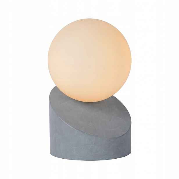 Šedá minimalistická stolní lampa Len do kanceláře i obývacího pokoje Lucide