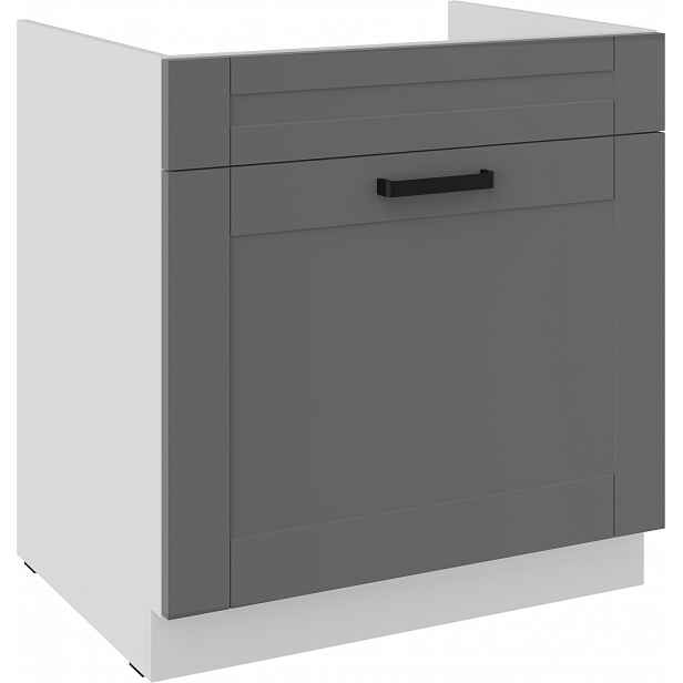 Spodní skříňka pod dřez Luna 80 ZL 1S BB - Premium Box Barva korpusu: Bílá, Barva dvířek: Dust Grey