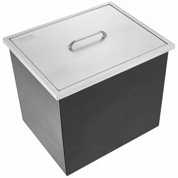Truhla na led 35x50x30 cm nerezová lednička s víkem bar gastronomie